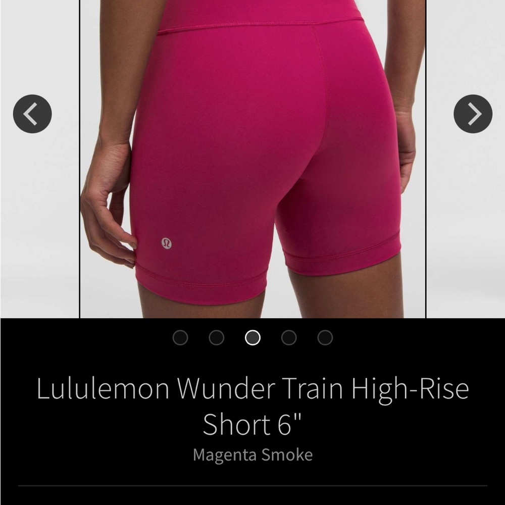 Lululemon Athletica Magenta Smoke wunder train 6 in Shorts